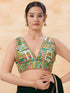 Multi Georgette Position Print Blouse - Front View | Samyak Fashion