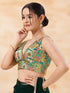 Multi Georgette Position Print Blouse - Back View | Samyak Fashion