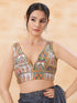 Multi Georgette Position Print Blouse - Front View | Samyak Fashion