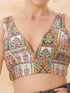 Multi Georgette Position Print Blouse - Detail View | Samyak Fashion