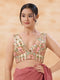 Multi Georgette Position Print Blouse - Front View | Samyak Fashion