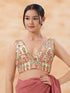Multi Georgette Position Print Blouse - Front View | Samyak Fashion