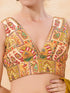 Multi Georgette Position Print Blouse - Detail View | Samyak Fashion