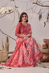 Multi Linen Cotton Party Wear Saree With Blouse - Detail View | Samyak Fashion