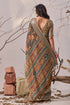 Multi Linen Cotton Party Wear Saree With Blouse - Close-up View | Samyak Fashion