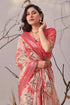 Multi Linen Cotton Party Wear Saree With Blouse - Full View | Samyak Fashion