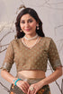 Multi Linen Cotton Party Wear Saree With Blouse - Styled View | Samyak Fashion