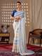 Multi Monsoon Georgette Silk Party Wear Saree With Blouse - Front View | Samyak Fashion