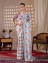 Multi Monsoon Georgette Silk Party Wear Saree With Blouse - Front View | Samyak Fashion