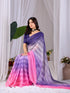 Multi Monsoon Georgette Silk Party Wear Saree With Blouse - Detail View | Samyak Fashion