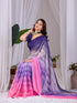 Multi Monsoon Georgette Silk Party Wear Saree With Blouse - Close-up View | Samyak Fashion