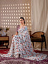 Multi Monsoon Georgette Silk Party Wear Saree With Blouse - Close-up View | Samyak Fashion