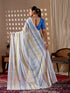 Multi Monsoon Georgette Silk Party Wear Saree With Blouse - Full View | Samyak Fashion