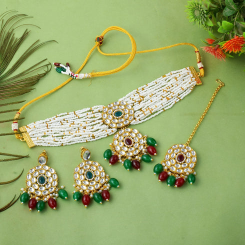 Multi Necklace Set - Side View | Samyak Fashion