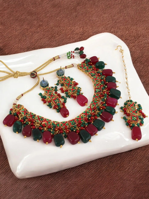 Multi Necklace Set - Close-up View | Samyak Fashion