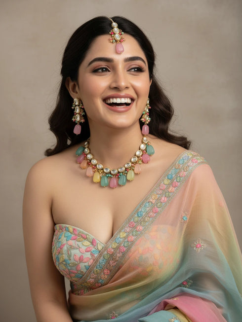 Multi Necklace Set - Front View | Samyak Fashion