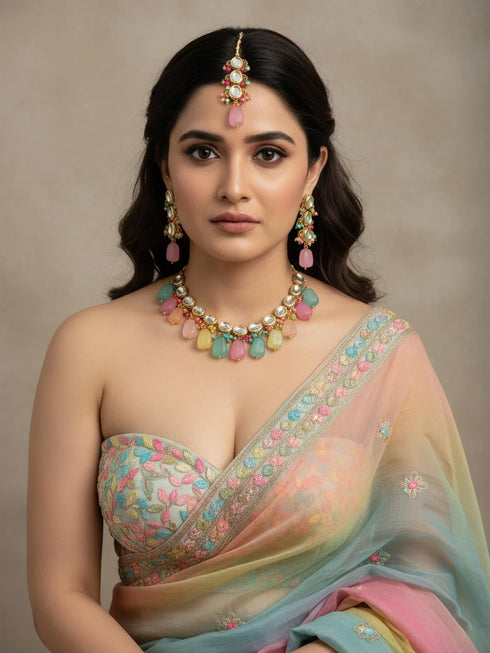 Multi Necklace Set - Back View | Samyak Fashion