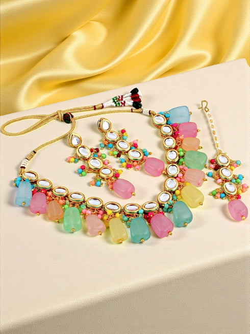 Multi Necklace Set - Side View | Samyak Fashion