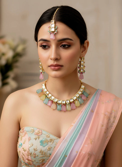 Multi Necklace Set - Front View | Samyak Fashion