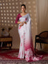 Multi Soft Satin Georgette Saree With Blouse - Front View | Samyak Fashion