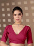 Multi Soft Satin Georgette Saree With Blouse - Front View | Samyak Fashion