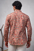 Multicolor Linen Mens Short Kurta - Back View | Samyak Fashion