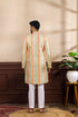 Multy Art Silk Mens Kurta With Payjama - Back View | Samyak Fashion
