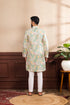 Multy Art Silk Mens Kurta With Payjama - Back View | Samyak Fashion