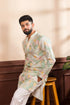 Multy Art Silk Mens Kurta With Payjama - Close-up View | Samyak Fashion
