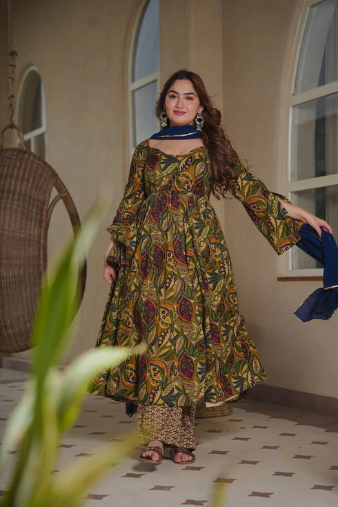 Multy Cotton Silk Salwar Suit - Detail View | Samyak Fashion