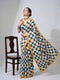 Multy Satin Saree With Blouse - Front View | Samyak Fashion