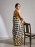 Multy Satin Saree With Blouse - Back View | Samyak Fashion