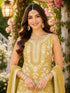 Mustard Chiffon Sharara - Back View | Samyak Fashion