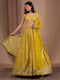 Mustard Georgette Lehenga Choli - Front View | Samyak Fashion