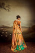 Mustard Jacquard Elegant Party Wear Saree Collection With Blouse - Detail View | Samyak Fashion