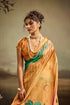 Mustard Jacquard Elegant Party Wear Saree Collection With Blouse - Full View | Samyak Fashion