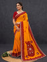 Mustard Pure Soft Cyc Georgette Saree With Blouse - Front View | Samyak Fashion