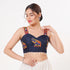 Navy Blue Heavy Magic Cotton Blouse - Back View | Samyak Fashion