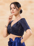 Navy Blue Imported Blouse - Back View | Samyak Fashion
