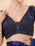 Navy Blue Imported Blouse - Detail View | Samyak Fashion