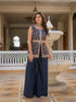 Navy Blue Premium Star Georgette Salwar Suit - Front View | Samyak Fashion