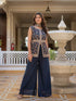 Navy Blue Premium Star Georgette Salwar Suit - Side View | Samyak Fashion