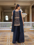 Navy Blue Premium Star Georgette Salwar Suit - Styled View | Samyak Fashion