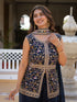 Navy Blue Premium Star Georgette Salwar Suit - Front View | Samyak Fashion