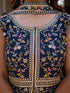Navy Blue Premium Star Georgette Salwar Suit - Back View | Samyak Fashion