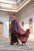 Navy Blue Soft Pashmina Silk Designer Function Wear Saree Collection With Blouse - Side View | Samyak Fashion