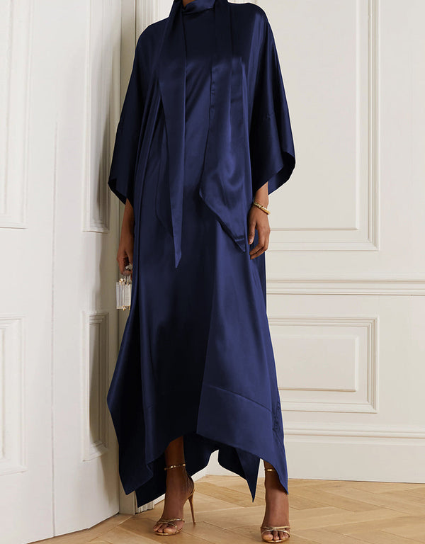 Navy Blue Heavy Designer Heavy Maxi Dress