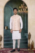 Off White Banarasi Silk Mens Mans - Front View | Samyak Fashion