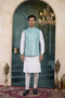 Off White Banarasi Silk Mens Mans - Front View | Samyak Fashion