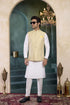 Off White Banarasi Silk Mens Mans - Side View | Samyak Fashion